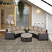 OutSunny Set Rattan Sofa Polyester Beige