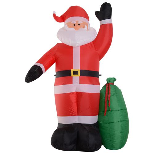 HOMCOM Christmas Santa Claus Inflatable Red 85 x 240 cm