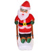 HOMCOM Christmas Santa Claus Skiing Inflatable Red