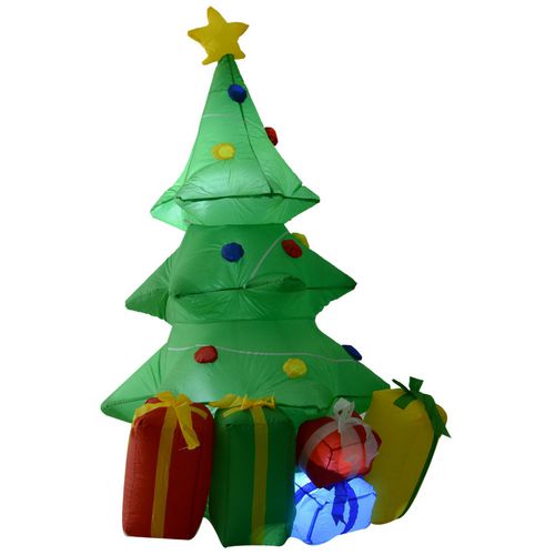 HOMCOM Christmas Tree Inflatable Green 65 x 150 cm