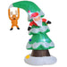 HOMCOM Christmas Tree with Santa Inflatable 100 x 240 cm