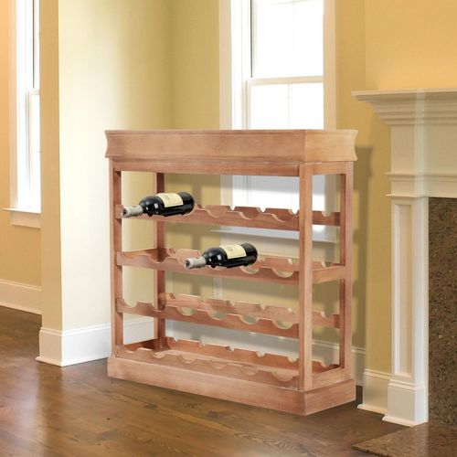 HOMCOM Wine Rack Wood Beige 2.25 x 7 x 7 cm