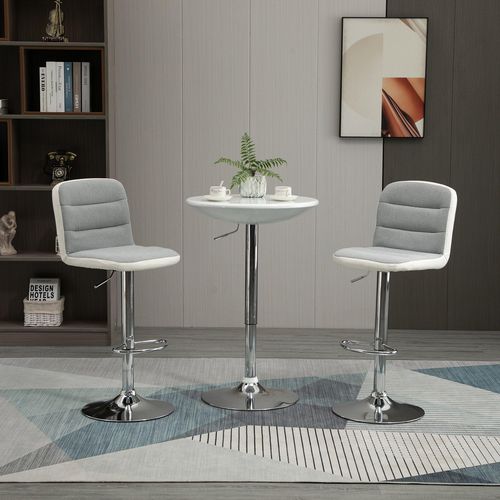 HOMCOM Bar Chair Silver Pack of 2