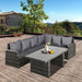 OutSunny Set Dining Set Rattan Grey