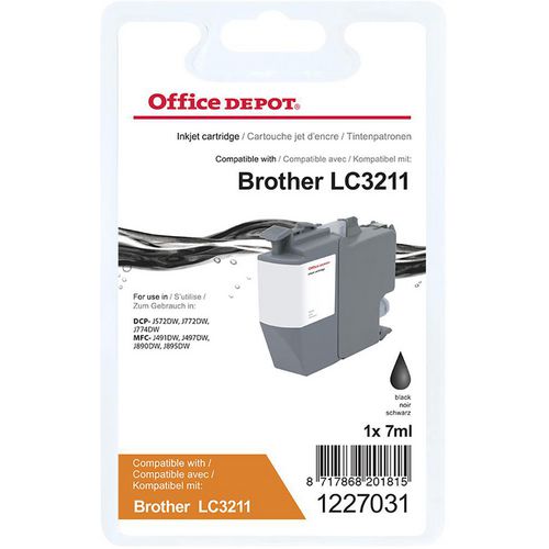 Office Depot LC3211BK Compatible Brother Ink Cartridge Black