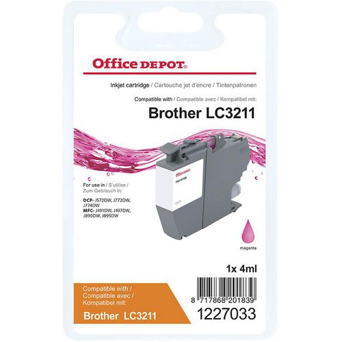 Office Depot LC3211M Compatible Brother Ink Cartridge Magenta