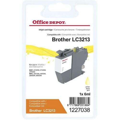 Office Depot LC3213Y Compatible Brother Ink Cartridge Yellow