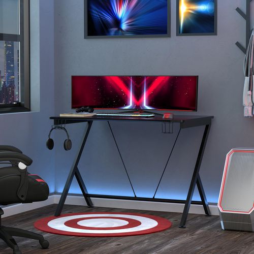 HOMCOM Gaming Desk Black 660 x 770 mm