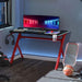 HOMCOM Gaming Desk Red 650 x 745 mm