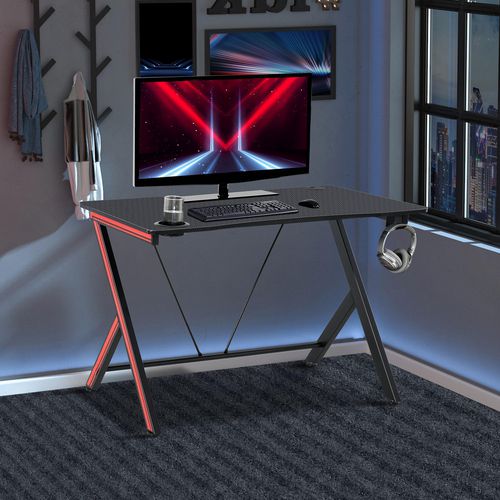 HOMCOM Gaming Desk Black 600 x 750 mm