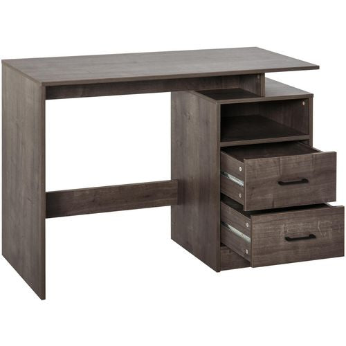 HOMCOM Desk with Shelves Grey 480 x 762 mm