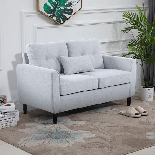 HOMCOM Loveseat Grey 780 x 830 mm