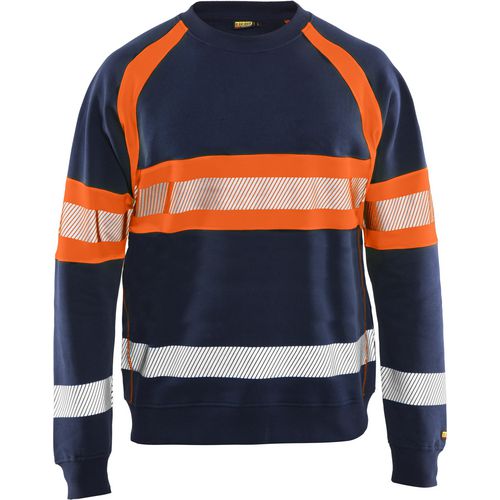 BLÅKLÄDER Sweater 33591158 Cotton Navy Blue, Orange Size 4XL