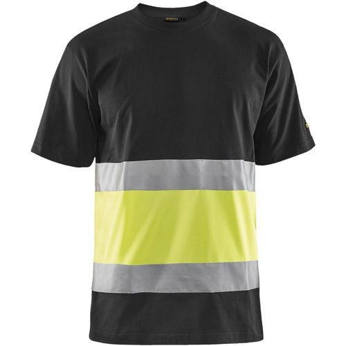 BLÅKLÄDER T-shirt 33871030 Cotton Black, Yellow Size XL