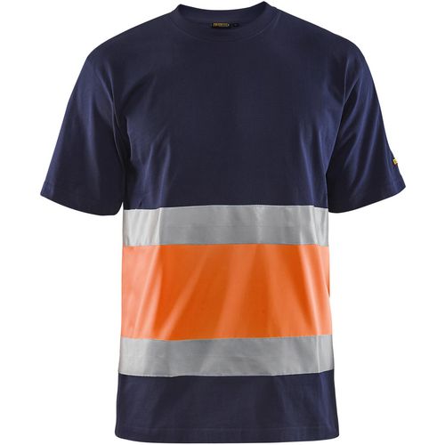 BLÅKLÄDER T-shirt 33871030 Cotton Navy Blue, Orange Size 4XL