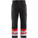 BLÅKLÄDER Trousers 15641811 Cotton, PL (Polyester) Black, Red Size 53S