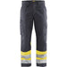 BLÅKLÄDER Trousers 15641811 Cotton, PL (Polyester) Mid Grey, Yellow Size 30R