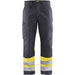 BLÅKLÄDER Trousers 15641811 Cotton, PL (Polyester) Mid Grey, Yellow Size 38R