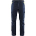 BLÅKLÄDER Trousers 14441832 Cotton, Elastolefin, PL (Polyester) Dark Navy Blue, Yellow Size 38R