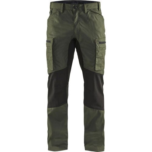 BLÅKLÄDER Trousers 14591845 Cotton, PL (Polyester) Army Green, Black Size 44R