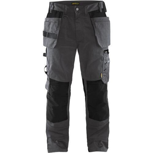 BLÅKLÄDER Trousers 15551860 Cotton, PL (Polyester) Black, Dark Grey Size 36L