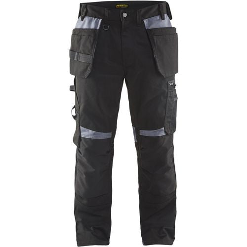 BLÅKLÄDER Trousers 15551860 Cotton, PL (Polyester) Black, Grey Size 32L