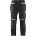 BLÅKLÄDER Trousers 15551860 Cotton, PL (Polyester) Black, Grey Size 32L