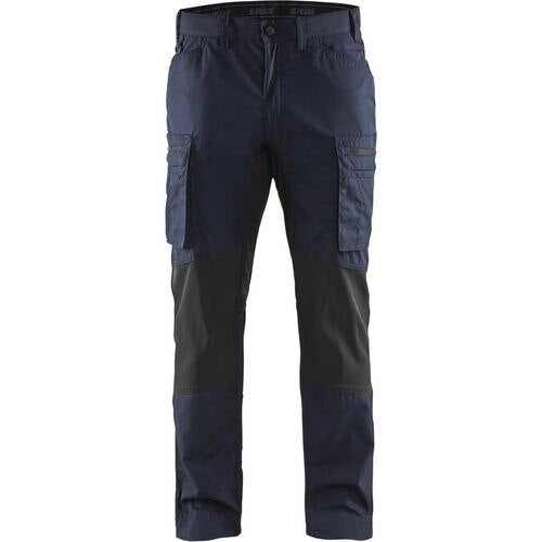 BLÅKLÄDER Trousers 14591845 Cotton, PL (Polyester) Dark Navy, Black Size 36R