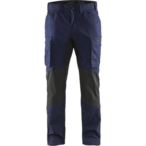 BLÅKLÄDER Trousers 14591845 Cotton, PL (Polyester) Navy Blue, Black Size 30R