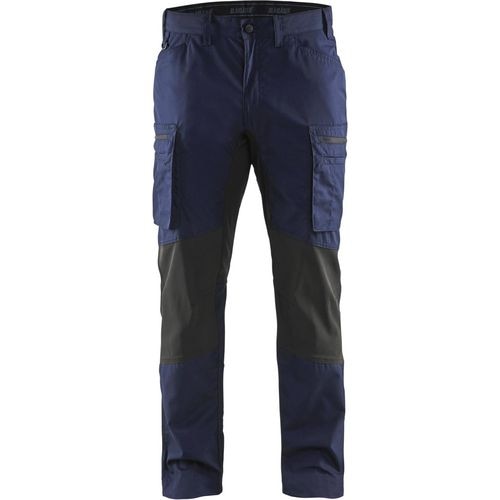 BLÅKLÄDER Trousers 14591845 Cotton, PL (Polyester) Navy Blue, Black Size 33R