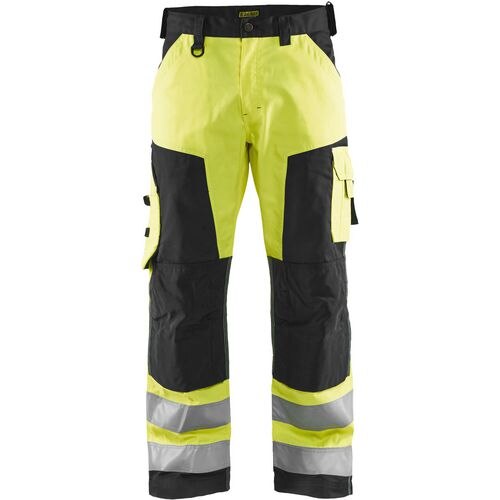 BLÅKLÄDER Trousers 15661811 Cotton, PL (Polyester) Yellow, Black Size 30R