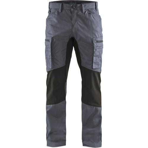 BLÅKLÄDER Trousers 14591845 Cotton, PL (Polyester) Grey, Black Size 30R