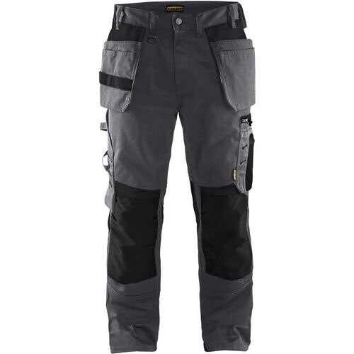 BLÅKLÄDER Trousers 15551860 Cotton, PL (Polyester) Mid Grey, Black Size 33L