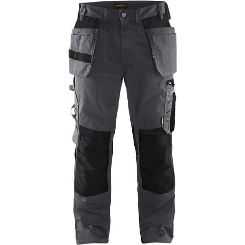 BLÅKLÄDER Trousers 15551860 Cotton, PL (Polyester) Mid Grey, Black Size 32R