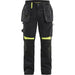 BLÅKLÄDER Trousers 15551860 Cotton, PL (Polyester) Black, Yellow Size 38L