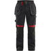 BLÅKLÄDER Trousers 15551860 Cotton, PL (Polyester) Black, Red Size 32L