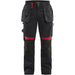 BLÅKLÄDER Trousers 15551860 Cotton, PL (Polyester) Black, Red Size 36L