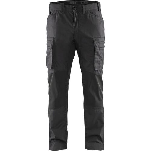 BLÅKLÄDER Trousers 14591845 Cotton, PL (Polyester) Black, Dark Grey Size 30R