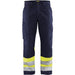 BLÅKLÄDER Trousers 15641811 Cotton, PL (Polyester) Navy Blue, Yellow Size 32R