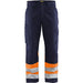 BLÅKLÄDER Trousers 15641811 Cotton, PL (Polyester) Navy Blue, Orange Size 30R