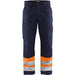 BLÅKLÄDER Trousers 15641811 Cotton, PL (Polyester) Navy Blue, Orange Size 34R