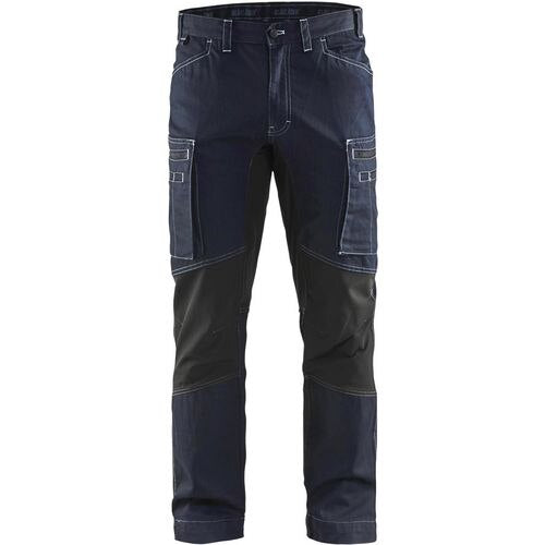 BLÅKLÄDER Trousers 14591142 Cottone, PA (Polyamide) Navy Blue, Black Size 32R