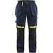 BLÅKLÄDER Trousers 15551860 Cotton, PL (Polyester) Dark Navy Blue, Yellow Size 32L