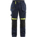 BLÅKLÄDER Trousers 15551860 Cotton, PL (Polyester) Dark Navy Blue, Yellow Size 33L