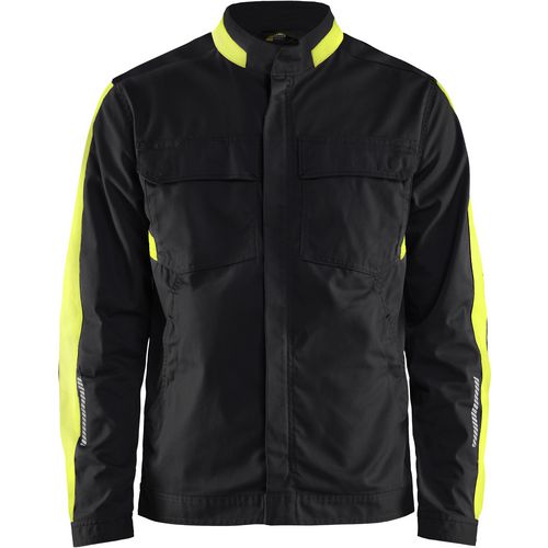 BLÅKLÄDER Jacket 44441832 Cotton, Elastolefin, PL (Polyester) Black, Yellow Size XS