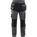 BLÅKLÄDER Trousers 15991860 Cotton, PL (Polyester) Mid Grey, Black Size 40L