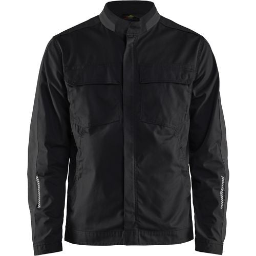 BLÅKLÄDER Jacket 44441832 Cotton, Elastolefin, PL (Polyester) Black, Dark Grey Size M