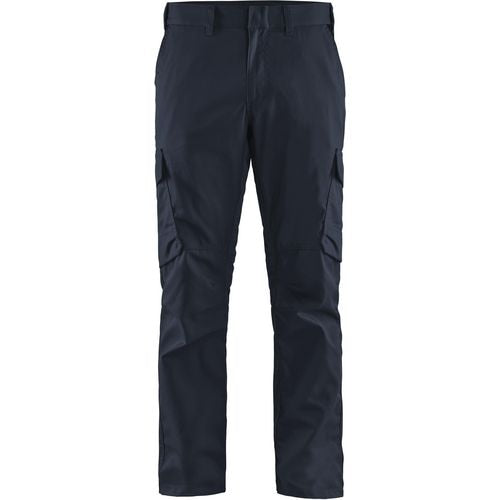 BLÅKLÄDER Trousers 14441832 Cotton, Elastolefin, PL (Polyester) Dark Navy, Black Size 32L