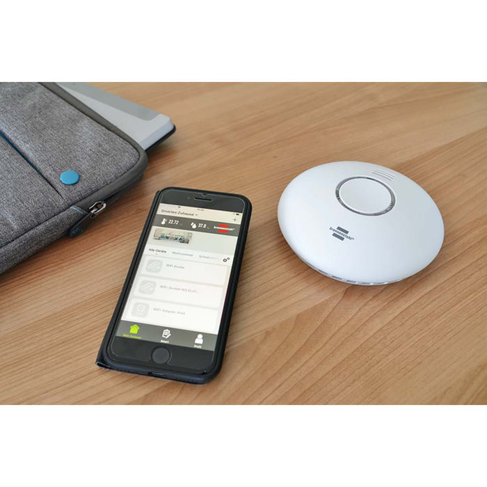 Brennenstuhl brennenstuhl®Connect Smart smoke and heat detectors WRHM01 with app notification and penetrating alarm signal 85 Db