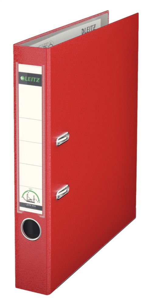 Leitz Lever Arch File A4 PP 180 50mm Red (Pack 10) - 10151025